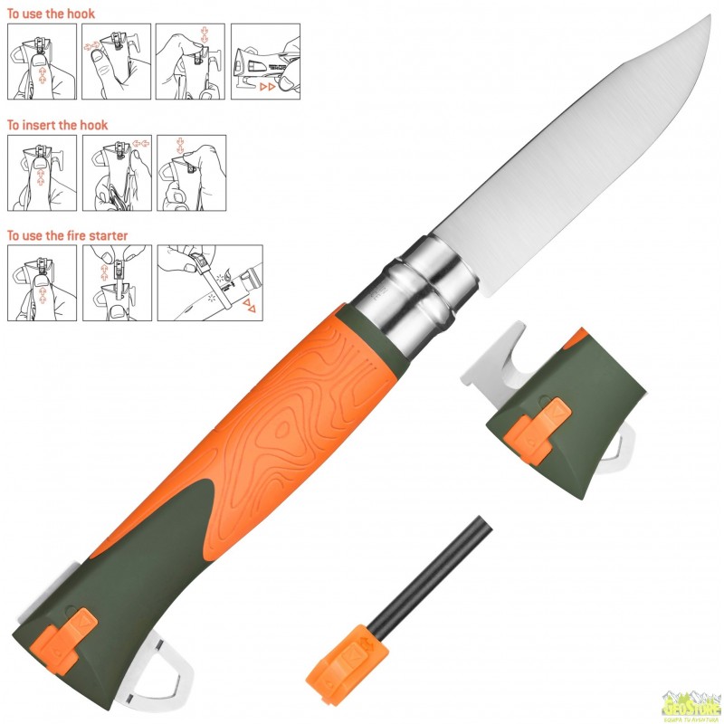 Comprar Navaja Opinel Nº 12 Explorer naranja - Ganivetería Roca