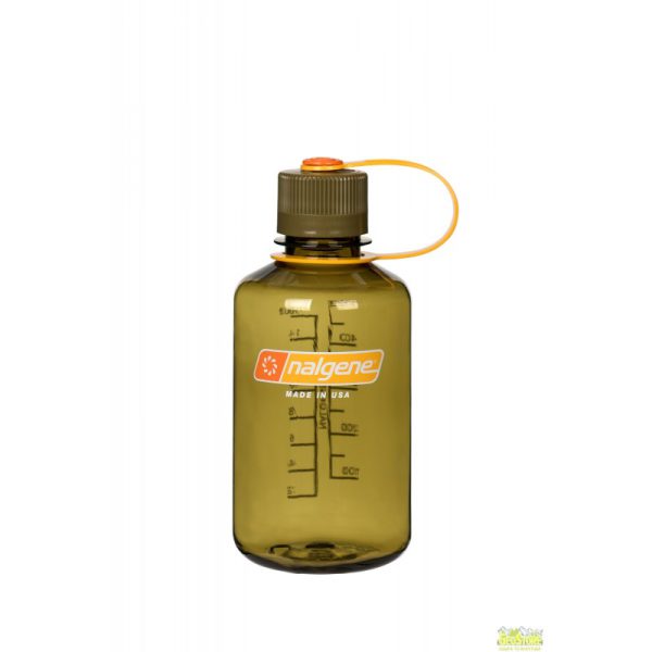 Botella Nalgene Boca Estrecha 0,5 Litros Olive Tapón Olive