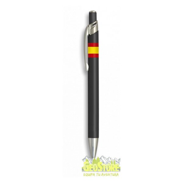 Bolígrafo aluminio color negro Bandera España