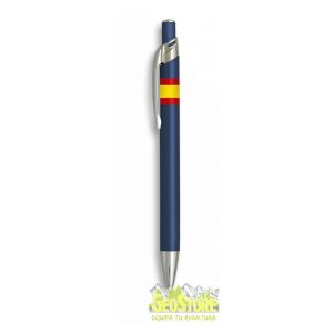 Bolígrafo aluminio color azul Bandera España