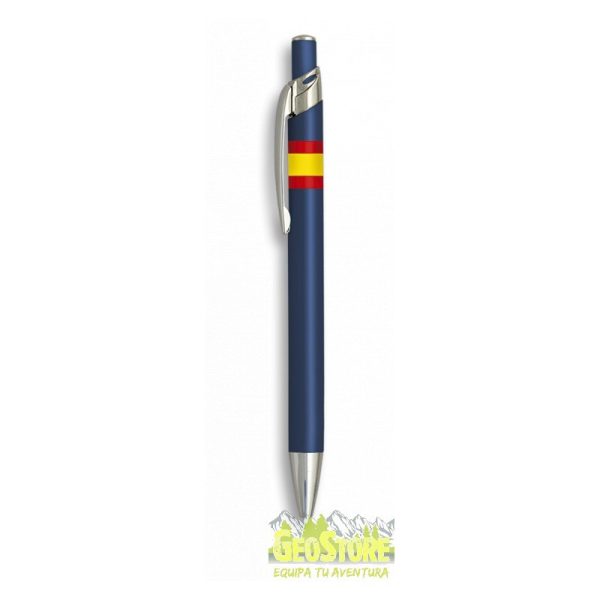 Bolígrafo aluminio color azul Bandera España