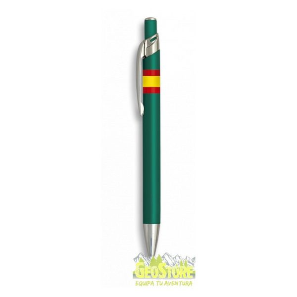 Bolígrafo aluminio color verde Bandera España